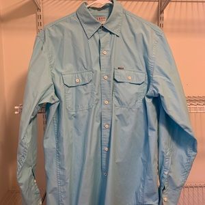 Mens izod small button down. Bright blue.